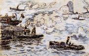 Paul Signac Rotterdam-s tug oil painting artist